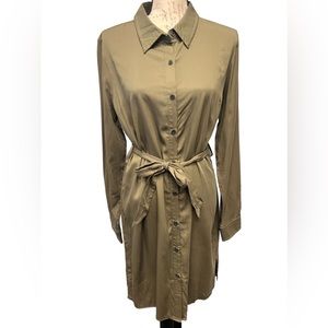 LINE Anel NWT Belted Shirt Dress in Fatigue Size S/P